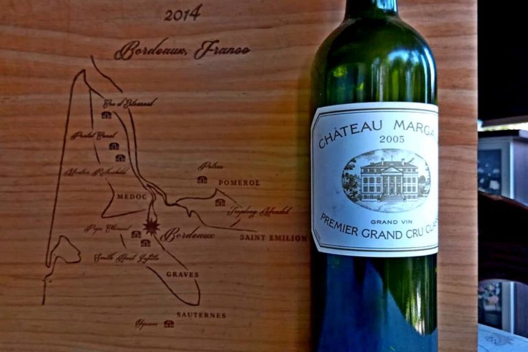 Bordeaux 2005 wine bottle