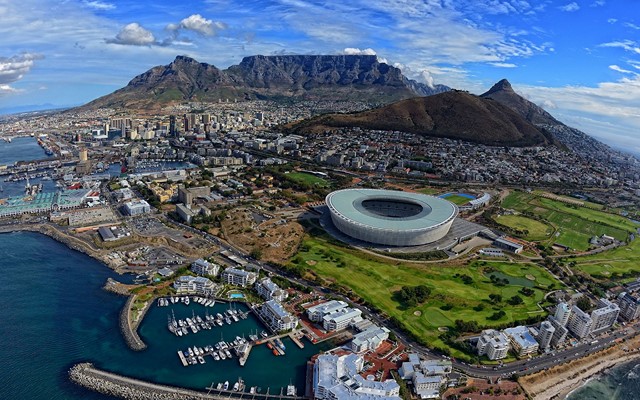 Top view of Cape town South Africa
