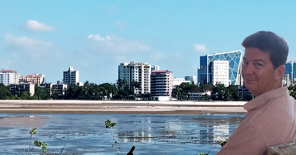 Dar es Salaam skyline and Tim